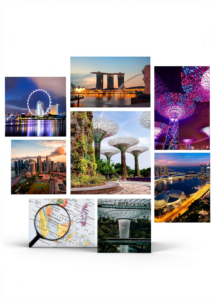 'Singapore Travel Guide Kindle book cover showing iconic landmarks'