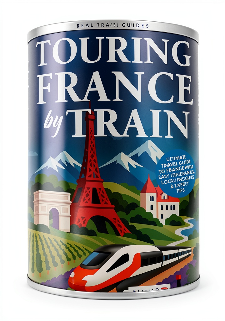 Real Travel Guides Kindle book open on a tablet showing rail routes