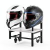 YTYLSJ Motorcycle Helmet Rack Metal Wood Detachable-2