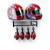 YTYLSJ Motorcycle Helmet Rack Metal Wood Detachable-3