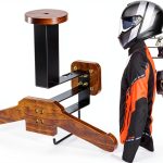 Motorcycle Helmet Holder Butifooy Solid Wood-0