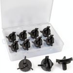 Leteveri Helmet Visor Screws Black Plastic Universal Size 8-Pack-0