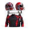 YTYLSJ Motorcycle Helmet Rack Metal Wood Detachable-6