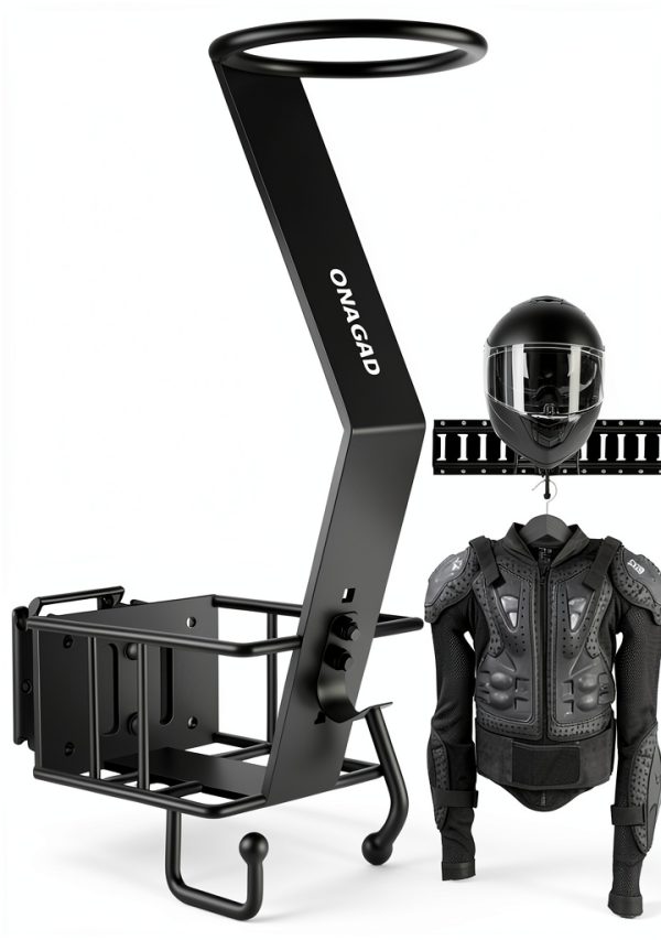 ONAGAD E Track Helmet Rack Black Steel Mount Model US-047 Duty-0