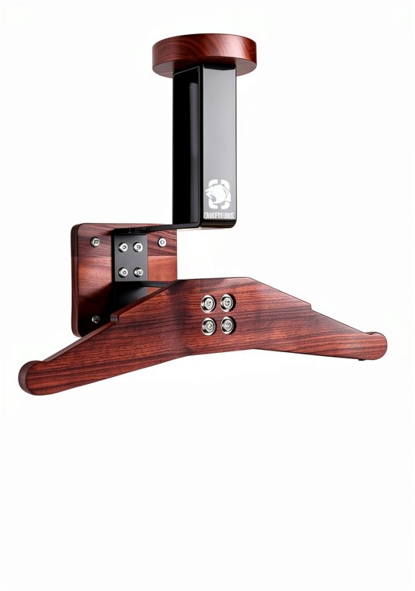 OneTigris Tactical Wall Rack Black Walnut 2 Tier Helmet Vest Mount-5