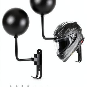 PAHTTO Motorcycle Helmet Wall Mount 2-Pack Aluminum Bracket 180°-0