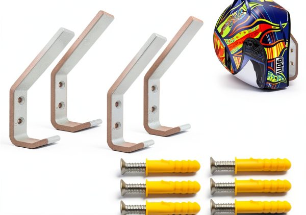 Helmet Hook Wall Mount Adjustable Easy Install Stainless Steel Deloky-0