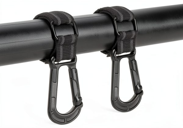 KEMIMOTO UTV Roll Bar Hook Hanger Black Zinc Alloy Lockable 2‑Hook-8