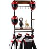 Motorcycle Helmet Rack NANXITU MTTKJ-01 Wall‑Mount Heavy‑Duty Ironwood-6
