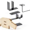 Helmet Holder zackal Wall Mount with Adjustable Wood Tray - Brown-5