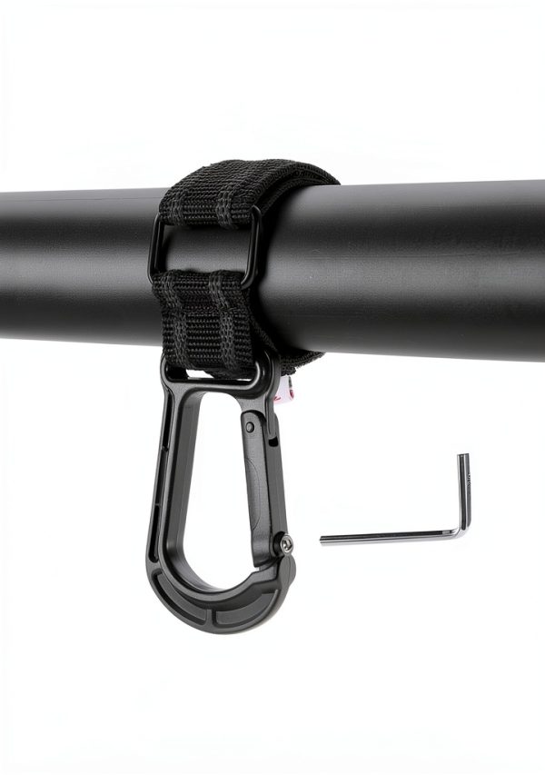 KEMIMOTO UTV Roll Bar Hook Hanger Black Zinc Alloy Lockable 2‑Hook-5