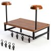 BORISI Helmet Wall Mount 4-in-1 Metal Wood Retro Black-6
