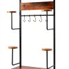 Motorcycle Helmet Rack NANXITU MTTKJ-01 Wall‑Mount Heavy‑Duty Ironwood-1