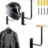 Helmet Wall Mount Tongyuyan Metal Heavy-Duty 2-Pack Black Classic-0