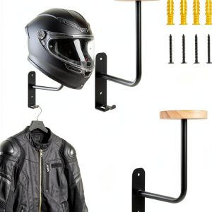 Helmet Wall Mount Tongyuyan Metal Heavy-Duty 2-Pack Black Classic-0