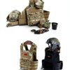 OneTigris Tactical Wall Rack Black Walnut 2 Tier Helmet Vest Mount-1