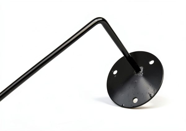 TIHOOD Black Wall Mount Helmet Holder 3 Hooks Minimalist Iron Rack-3