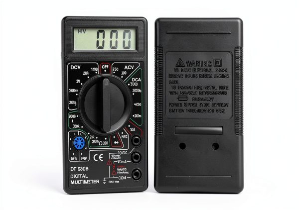 DT-830B Multifunctional Digital Ohm Tester with Large Screen Display for Laboratories and Factories, Insulated and Nonslip Test Leads (DT-830B Black)-5