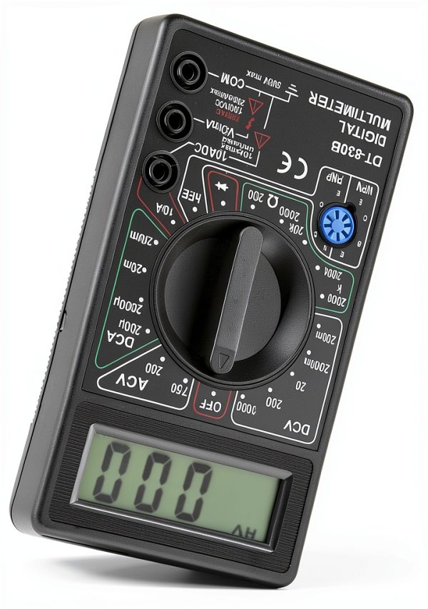DT-830B Multifunctional Digital Ohm Tester with Large Screen Display for Laboratories and Factories, Insulated and Nonslip Test Leads (DT-830B Black)-8