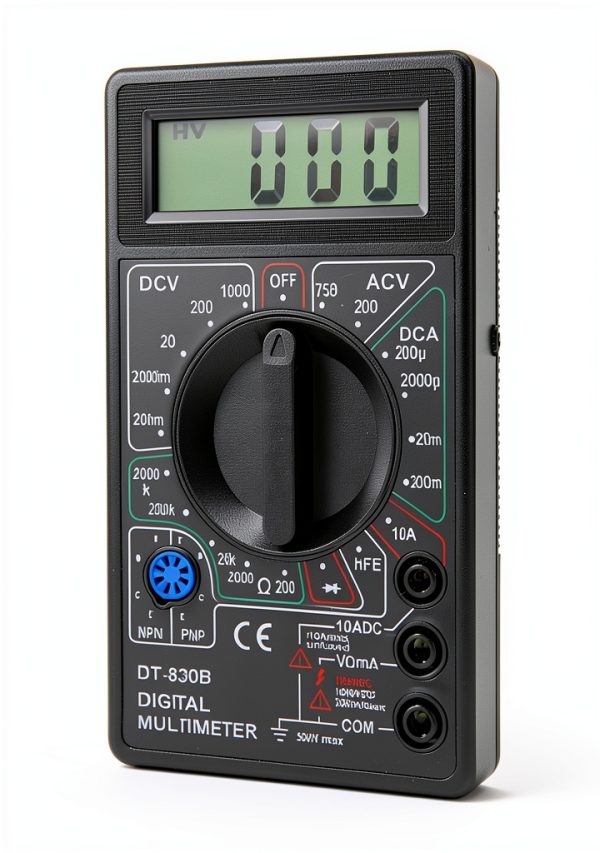 DT-830B Multifunctional Digital Ohm Tester with Large Screen Display for Laboratories and Factories, Insulated and Nonslip Test Leads (DT-830B Black)-6