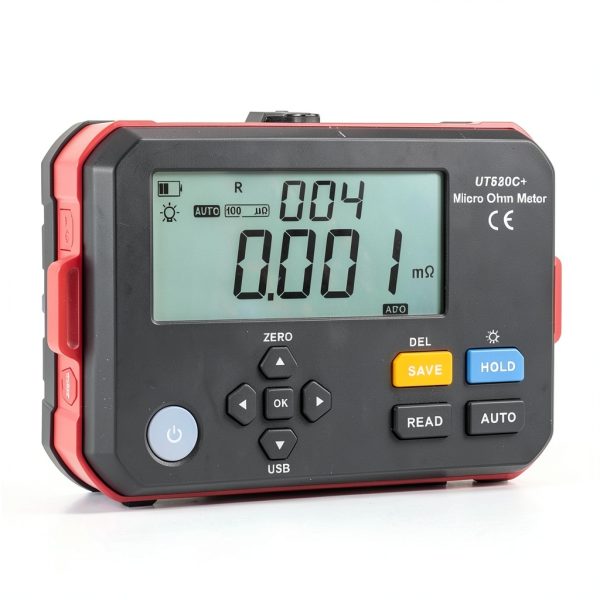 Histek UT620C Plus Micro Ohm Meter 0.001mΩ～300.0KΩ Auto & Manual Range Megohmmeter Tester Tool Data Storage-1