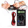 DT-830B Multifunctional Digital Ohm Tester with Large Screen Display for Laboratories and Factories, Insulated and Nonslip Test Leads (DT-830B Black)-3