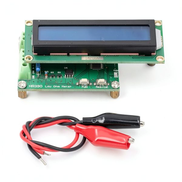 Low Ohmmeter HR390 by Walfront with 2 Clips and Capacitance Test-0