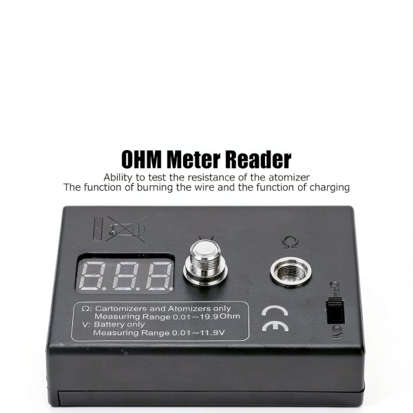 OHM Meter Coil Tester Hilitand 0.01‑20Ω Range ABS Build Atomizer Test-8