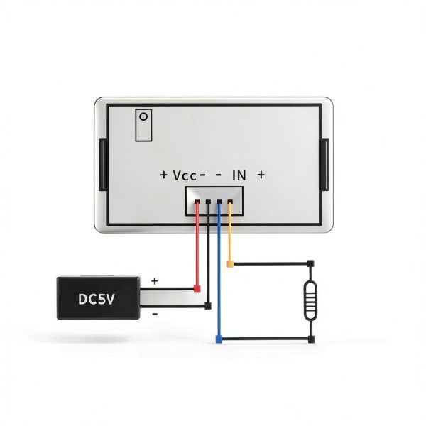Taidacent Digital Ohmmeter 200Ω DC12V Resistance Tester with Cover-3