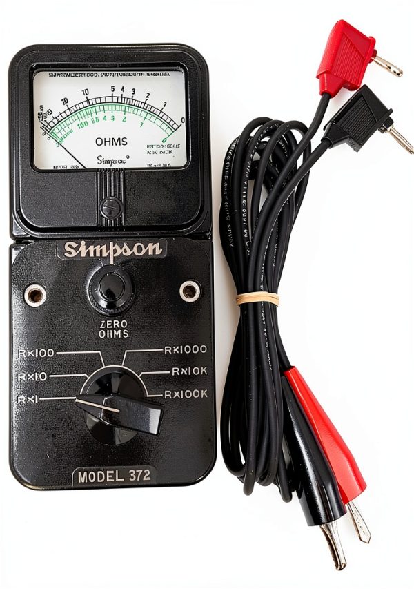 Simpson Electric 372-3 Ohmmeter Black 0.2-50 MΩ Range Test Meter-0